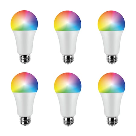 Infibrite A19 WiFi Smart LED Light Bulb, 8W 800LM, Alexa/Google/SIRI, ETL and Energy Star, 6PK IB-007-1-8W-WH-6PK