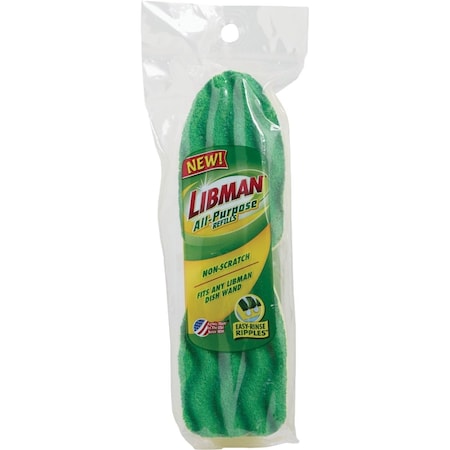 Libman Polyester Soap Dispensing Brush Refill, 2PK 1135