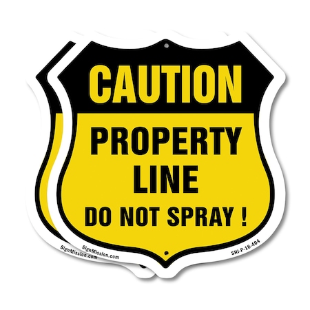 Signmission No Spray Shield Sign Caution Property Li, 18 inch X 18 inch, Plastic Sign, 2PK SHI-P-2PACK-18-404