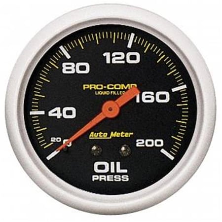 Auto Meter 5422 Pro-Comp Liquid Filled Oil Pressure Gauge - 2.62 in. - 0-200 PSI ATM5422