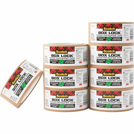 Scotch Paper Packaging Tape, PK 8, Kraft, 8 PK 7850-23-8GC