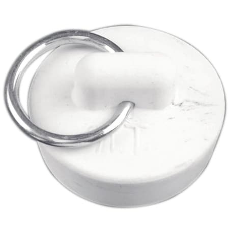 Danco Drain Stopper, Rubber, White, For 118 in Drain, Universal Sink 80224