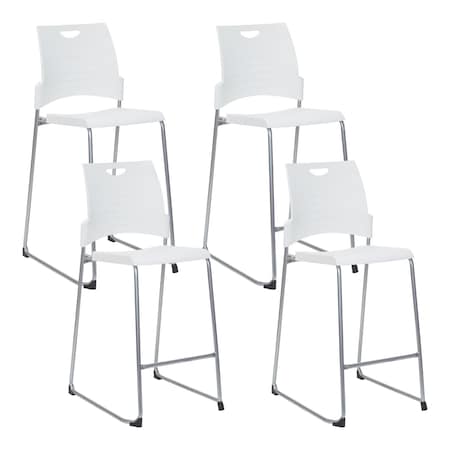 Office Star DC Series Tall Stacking Chair, White DC8309C411