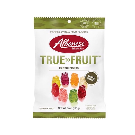 Albanese True to Fruit-Exotic Fruits Assorted Gummi Bears 5 oz 53508