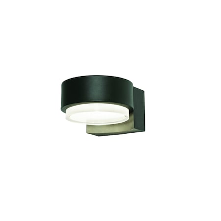 Afx Elm 4in. Outdoor LED Sconce, 120-277V, 20W, 5 CCT, Black ELMW0704LAJUDBK