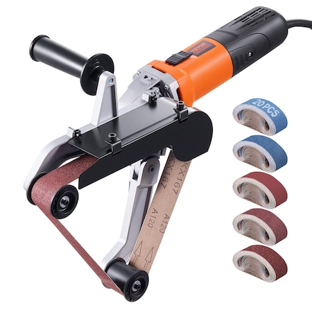 Vevor Pipe Tube Polisher Sander 1000W 6 Variable Speeds with 100PCS Sanding Belt S1P-HJ2501-H