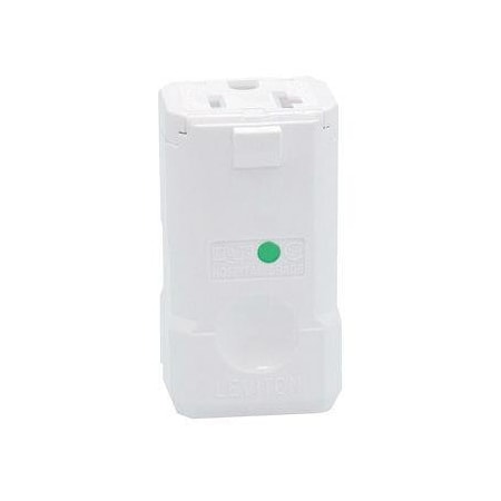 Leviton Straight Blade Connector, 6-20R, 15 A, 250V AC, 2 Pole, 3 Wire, Screw Terminals, White 8459-V