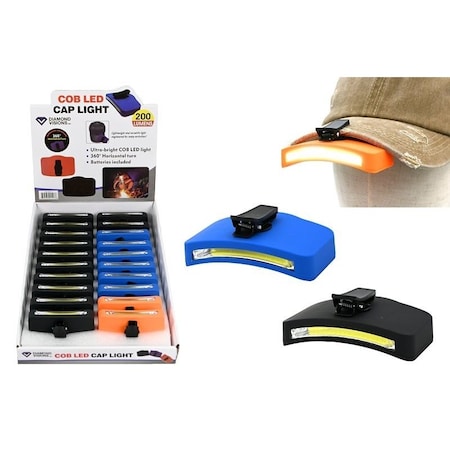 Diamond Visions Clip-On Light, AAA Battery, LED Lamp, 200 Lumens, Black/Blue/Green/Orange/Red 08-1517