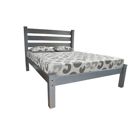 Homeroots Gray Solid Wood Twin Bed Frame 546739