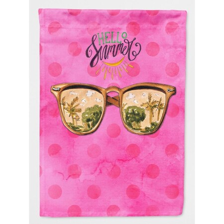 Carolines Treasures Beach Sunglasses Pink Polkadot Flag Canvas, House Size BB8209CHF