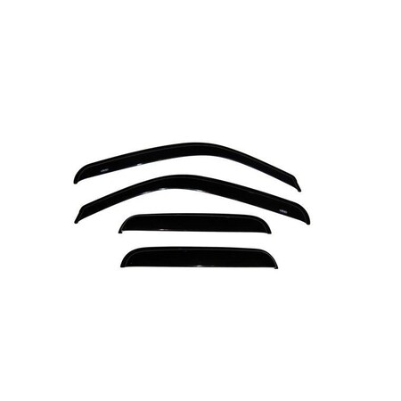 Ventshade Rainguards, Aerodynamic Design, Tape-On, Smoke, Acrylic, Set Of 4 94044