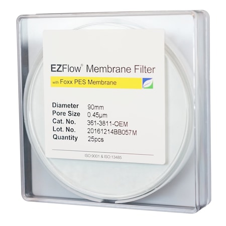 Foxx Life Sciences EZFlow PES Membrane Filters, 0.45 um, 47 mm Diameter Filter Discs, non-Sterile, 50PK 361-3612-OEM
