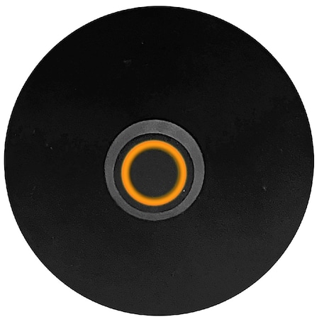 Newhouse Hardware Wired Metal Circular Recessed Mount Doorbell Chime Push Button with LED Button Light in Black BT6CL