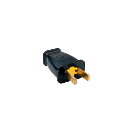Pass & Seymour Non-Polarized Plug, Black, 2-Pole/2-Wire, 15A, 125-Volt SA440BKCC10