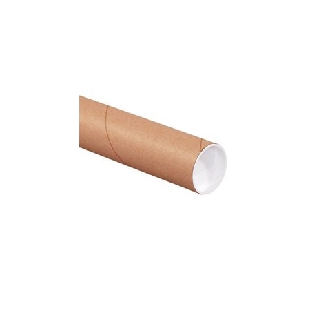 Bubblefast 2 1/2 x 12'' Kraft Tubes with Caps, 34PK BFP2512K