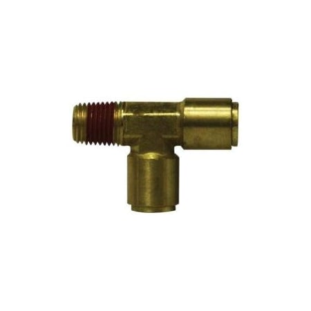 First Fitting & Fastener 3/8T X 1/4T X 1/4 MPT BRASS DOT PUSH-IN MALE RUN TEE TUBE FITTING 71060404MID
