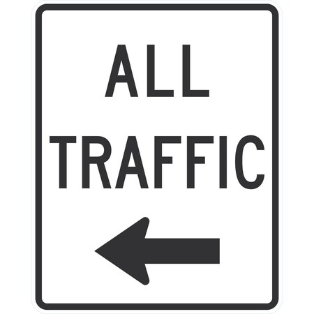 Lyle All Traffic (Left Arrow), 36x48, Engineer Grade, White G-16535-EG_36x48