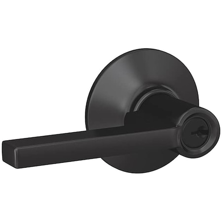 Schlage Latitude Series F51VLAT622 Entry Lever, Mechanical Lock, Matte Black, Metal, Residential F51AGLAT622