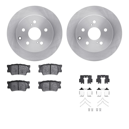 Dynamic Friction Co DFC Brake Rotor with 5000 Brake Pads and Hardware Kit 6512-76665