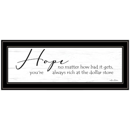 Homeroots Hope Black Framed Print Wall Art 415399