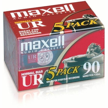 Maxell UR Type I Audio Cassette - 5 x 90Minute - Normal Bias 108562