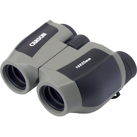 Carson Compact Binocular, 10 x 25 Magnification, BK-7 Prism, 342 ft Field of View at 1000 yd Field of View JD-025