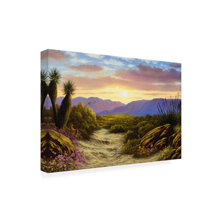 Trademark Fine Art Outdoor Canvas Art - Anthony Casay 'Desert Scene' Wall Art for Patios, or Gardens ALI20268-OC1624WR