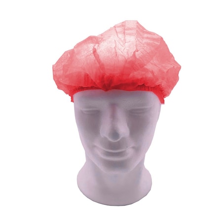 Detectamet Non-Detectable Nonwoven Bouffant Cap 24in Red, 100PK 446HH-T468-P03-X11