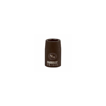 Stanley SAE Impact Socket, 6-Point, Black Oxide, 1/2-In. Drive, 9/16-In. DWMT75122OSP