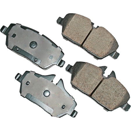 Fiesta AKEUR1308 Euro Ultra Premium Ceramic Disc Brake Pad Kit for 2015-2007 Mini Cooper FI3653716