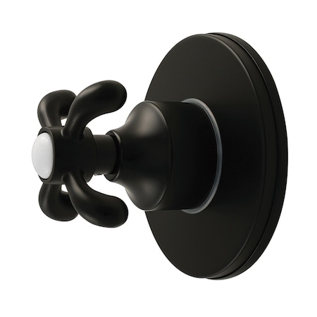 Kingston Brass Single-Handle Six-Way Diverter Valve with Round Trim Kit, Matte Black KS4030TX