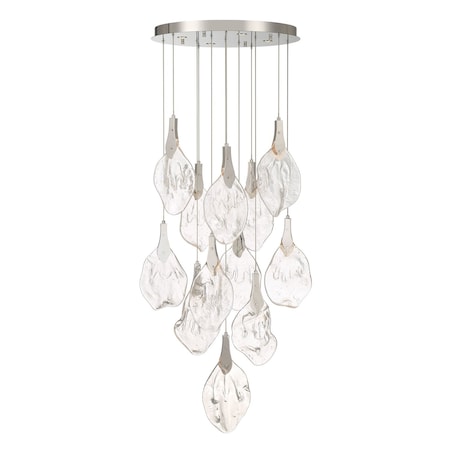 Euf Jateo, Chandelier, 16-Light, 24", Polished Nickel, Clear Glass 50102-013