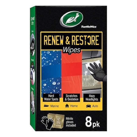 Turtle Wax Renew and Restore Wipes, Water Base 54349