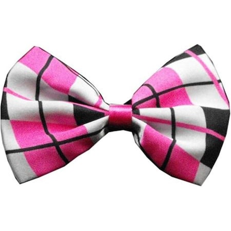 Mirage Pet Products Dog Bow Tie Plaid Pink 48-07