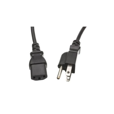 Cable Wholesale Computer / Monitor Power Cord, Black, NEMA 5-15P to C13, 13 Amp, 16 AWG, 15 foot 10W1-01215-16