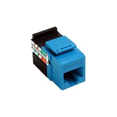 Leviton 1-Port Mod Jack 110 8W8P Utp, T568A/B Cat5E Quickport, Gigamax Blue 5G108-RL5