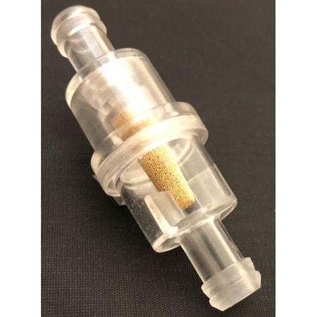 Helix Racing Products Fuel Filter, 5/16In 8mm, Small Cylinder Shape, Clear W/ Copper Pellet Sinter 118-9018