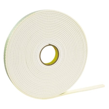 Box Packaging 3M 4462 Double Sided Foam Tape 1" x 5 Yds. 1/32" Thick White T9554462R