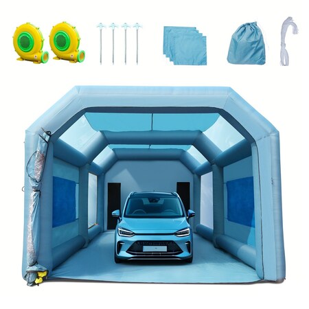 Vevor Inflatable Spray Booth Car Paint Tent 23x13x8.5ft Filter System 2 Blowers YJSSX07