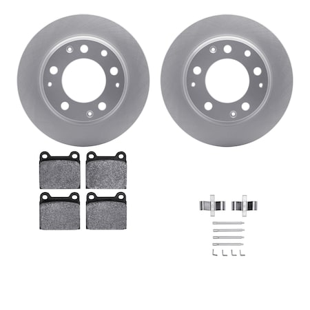 Dynamic Friction Co DFC GEOSPEC Coated Rotors with 5000 Brake Pads - Ceramic and Hardware 4512-02033