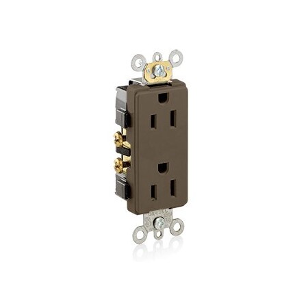 Leviton Commercial Grade Decora Receptacle, 15 Amp, 125 Volt 16252