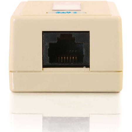C2G CAT5E SURFACE MOUNT BOX 1-PORT WHT 3835