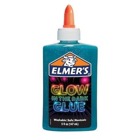 Elmers Glow-In-The Dark Glue, Blue, 5 oz Bottle 2034490