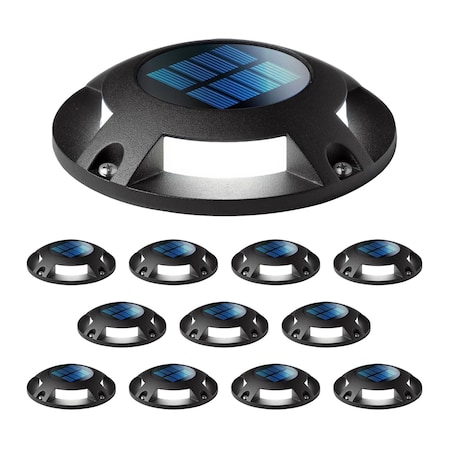 Home Zone Security Outdoor Solar Deck Light, Black, 20 Lumens, 12PK ELJ7965V