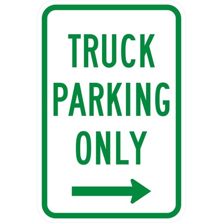 Lyle Truck Parking -->, 12x18, High Intensity Prismatic, White G-3961-HI_12x18