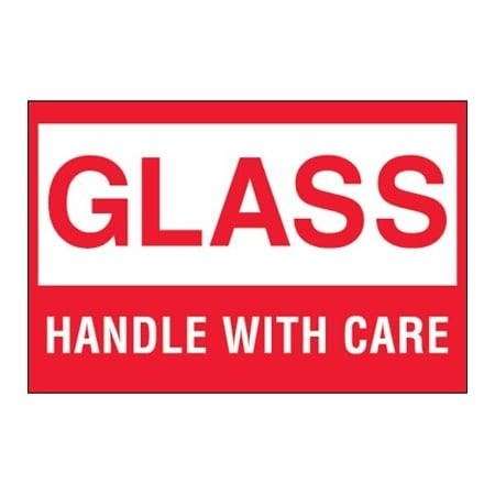 Bubblefast 2 x 3'' - ''Glass-Handle With Care'' Labels BFDL1065