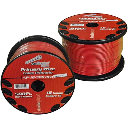 Nippon Primary Wire, 16 AWG, 1C C, Red, 500 ft. NI599741