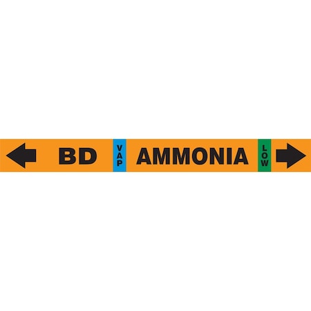 Accuform IIAR SELFSTICK AMMONIA PIPE MARKER RAK100T