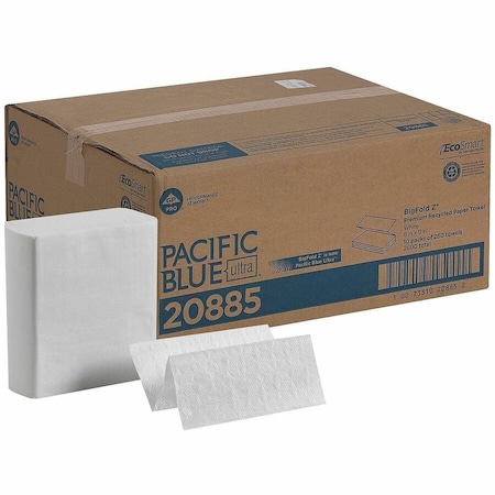 Georgia-Pacific Pacific Blue Ultra® Z-Fold Paper Towels By Gp Pro (Georgia-Pacific), White, 2,600 Towels Per Case 20885