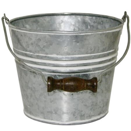 Perfectpatio 6 in. Galvanized Planter, White PE580232